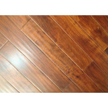 Pre-Finished Günstige Massivholzbodenbelag Acacia Hardword Floors natürliche Farbe bräunlich rot Hand geschabten Bodenbelag